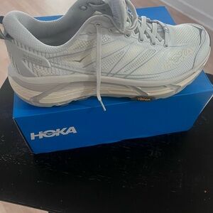 Hoka Gray Mafate speed 2 White Running Shoes